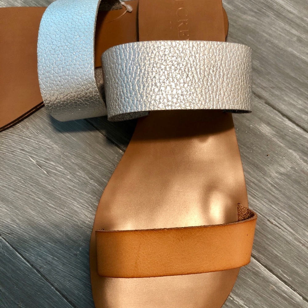 Last 2 Pairs New J Crew Sandals Two Tone - Picture 2 of 5